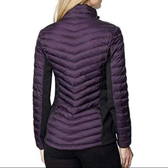 New 32 Degrees Heat Womens Lightweight DK Blackberry Mixed Media Jacket Size XXL - Picture 3 of 13